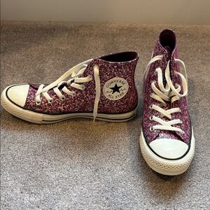 Converse Pink Glitter size 8